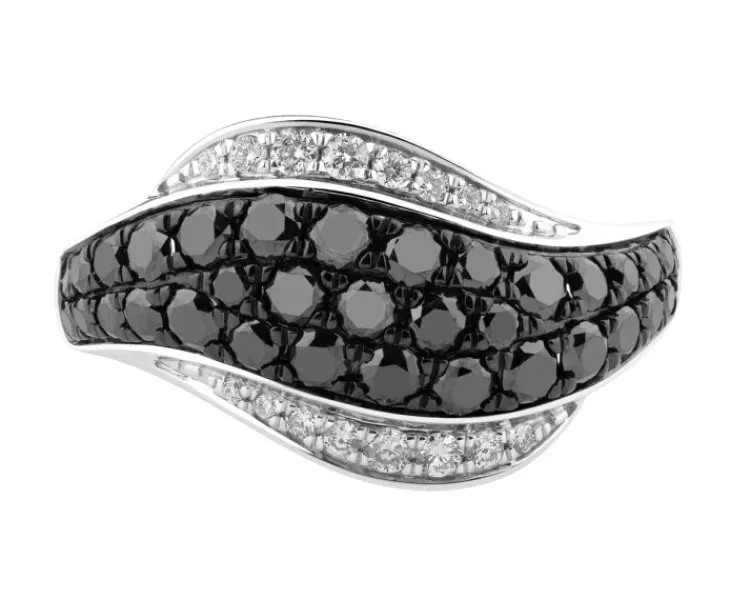 Apart Pierścionek z białego złota z brylantami - 0,77 ct - próba 585< Pierścionki