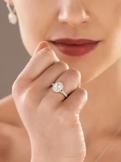 Apart Pierścionek z białego złota z diamentami - SI1/H - 1,50 ct - próba 750< Wszystkie