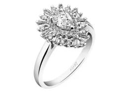 Discount Apart Pierścionek z białego złota z diamentami - SI1/G - 0,85 ct - próba 585