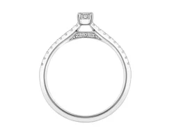 Best Apart Pierścionek z białego złota z diamentami - SI2/H - 0,41 ct - próba 585
