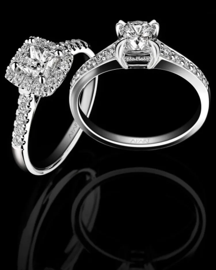 Apart Pierścionek z białego złota z diamentami -SI1/H - 1,33 ct - próba 750