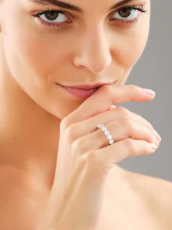 Apart Pierścionek z białego złota z brylantami laboratoryjnymi - Eternity - 3,75 ct - próba 750
