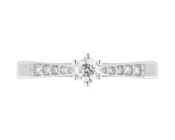 Best Apart Pierścionek z białego złota z brylantami - 0,18 ct - próba 585