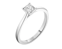 Hot Apart Pierścionek z białego złota z diamentem laboratoryjnym - 0,31 ct - próba 585