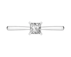 Hot Apart Pierścionek z białego złota z diamentem laboratoryjnym - 0,31 ct - próba 585