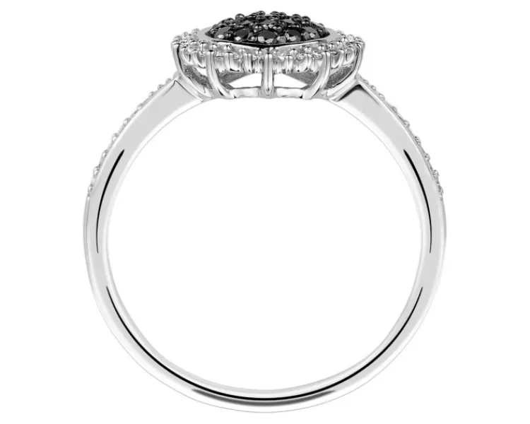 Apart Pierścionek z białego złota z diamentami - 0,27 ct - próba 585< Pierścionki