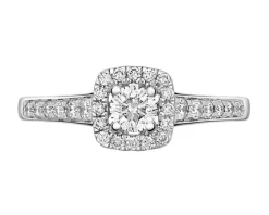 Apart Pierścionek z białego złota z brylantami - 0,48 ct - próba 750