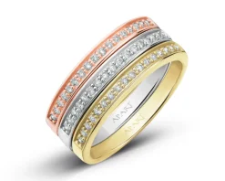 Apart Pierścionek z różowego złota z brylantami - 0,10 ct - próba 585< Pierścionki