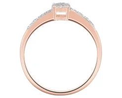 Clearance Apart Pierścionek z różowego złota z diamentami - 0,05 ct - próba 375