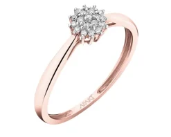 Hot Apart Pierścionek z różowego złota z brylantami - 0,09 ct - próba 585