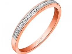 New Apart Pierścionek z różowego złota z diamentami - 0,04 ct - próba 585