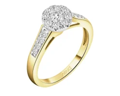 New Apart Pierścionek z żółtego i białego złota z brylantami - 0,61 ct - próba 585
