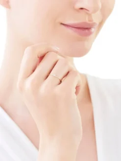 Best Apart Pierścionek z żółtego i białego złota z brylantem - 0,01 ct - próba 585