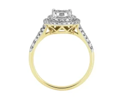 Sale Apart Pierścionek z żółtego i białego złota z brylantami - 0,65 ct - próba 585