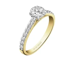 Sale Apart Pierścionek z żółtego i białego złota z brylantami - 0,52 ct - próba 585