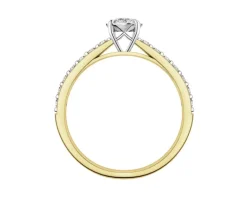 Sale Apart Pierścionek z żółtego i białego złota z brylantami - 0,52 ct - próba 585