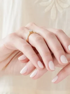 Best Apart Pierścionek z żółtego i białego złota z brylantami - 0,25 ct - próba 585
