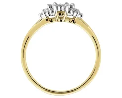 New Apart Pierścionek z żółtego i białego złota z brylantami - 0,10 ct - próba 585