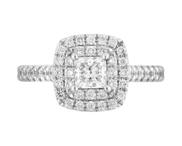 New Apart Pierścionek z żółtego i białego złota z diamentami - SI1/H - 1,00 ct - próba 585