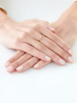 New Apart Pierścionek z żółtego i białego złota z brylantem - 0,05 ct - próba 375