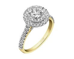 Apart Pierścionek z żółtego i białego złota z brylantami - SI2/H - 1,03 ct - próba 585< Pierścionki