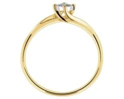 Apart Pierścionek z żółtego i białego złota z brylantem - 0,11 ct - próba 585< Wszystkie