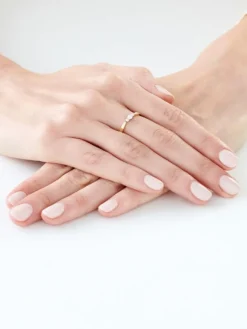 Apart Pierścionek z żółtego i białego złota z brylantami - 0,14 ct - próba 585< Pierścionki