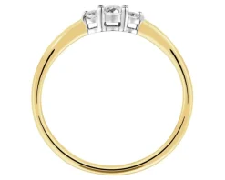 Apart Pierścionek z żółtego i białego złota z brylantami - 0,14 ct - próba 585< Pierścionki