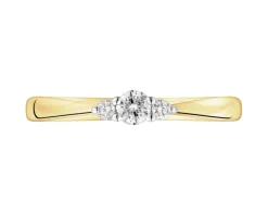 Apart Pierścionek z żółtego i białego złota z brylantami - 0,14 ct - próba 585< Pierścionki