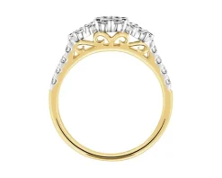 Clearance Apart Pierścionek z żółtego i białego złota z brylantami - 0,50 ct - próba 585