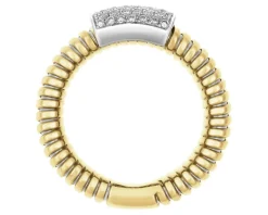 Discount Apart Pierścionek z żółtego i białego złota z brylantami - 0,51 ct - próba 750