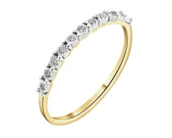 Apart Pierścionek z żółtego i białego złota z diamentami - 0,04 ct - próba 585< Wszystkie