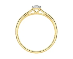 Apart Pierścionek z żółtego i białego złota z brylantem - 0,04 ct - próba 585< Pierścionki