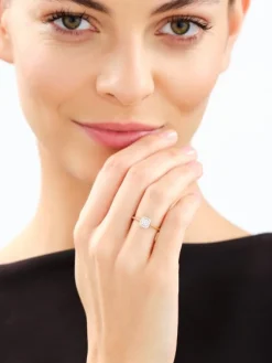 Apart Pierścionek z żółtego i białego złota z brylantami - 0,10 ct - próba 585< Wszystkie