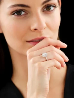 Apart Pierścionek z żółtego i białego złota z diamentami - SI1/H - 1,00 ct - próba 585< Pierścionki