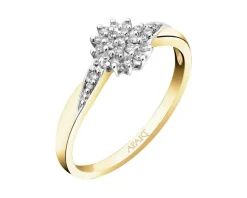 Apart Pierścionek z żółtego i białego złota z brylantami - 0,12 ct - próba 585< Pierścionki