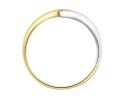 Hot Apart Pierścionek z żółtego i białego złota z brylantami - 0,06 ct - próba 585