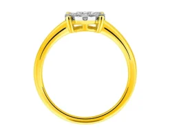 New Apart Pierścionek z żółtego i białego złota z brylantami - 0,25 ct - próba 585