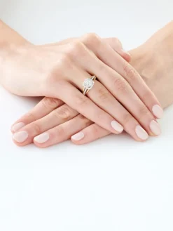 Apart Pierścionek z żółtego i białego złota z diamentami - 0,67 ct - próba 585< Pierścionki