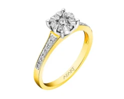 New Apart Pierścionek z żółtego i białego złota z brylantami - 0,34 ct - próba 585