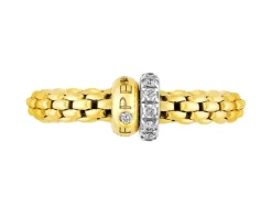 Fope Pierścionek z żółtego i białego złota z brylantami - 0,17 ct - próba 750< Wszystkie