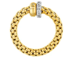 Fope Pierścionek z żółtego i białego złota z brylantami - 0,17 ct - próba 750< Wszystkie