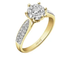 Apart Pierścionek z żółtego i białego złota z brylantami - 0,55 ct - próba 585< Wszystkie
