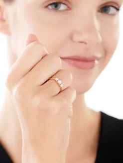 Apart Pierścionek z żółtego i białego złota z brylantami - serca - 0,28 ct - próba 585< Pierścionki
