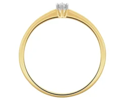 Apart Pierścionek z żółtego i białego złota z brylantem - 0,01 ct - próba 585< Pierścionki