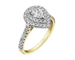 Apart Pierścionek z żółtego i białego złota z diamentami - SI1/H - 1,00 ct - próba 585