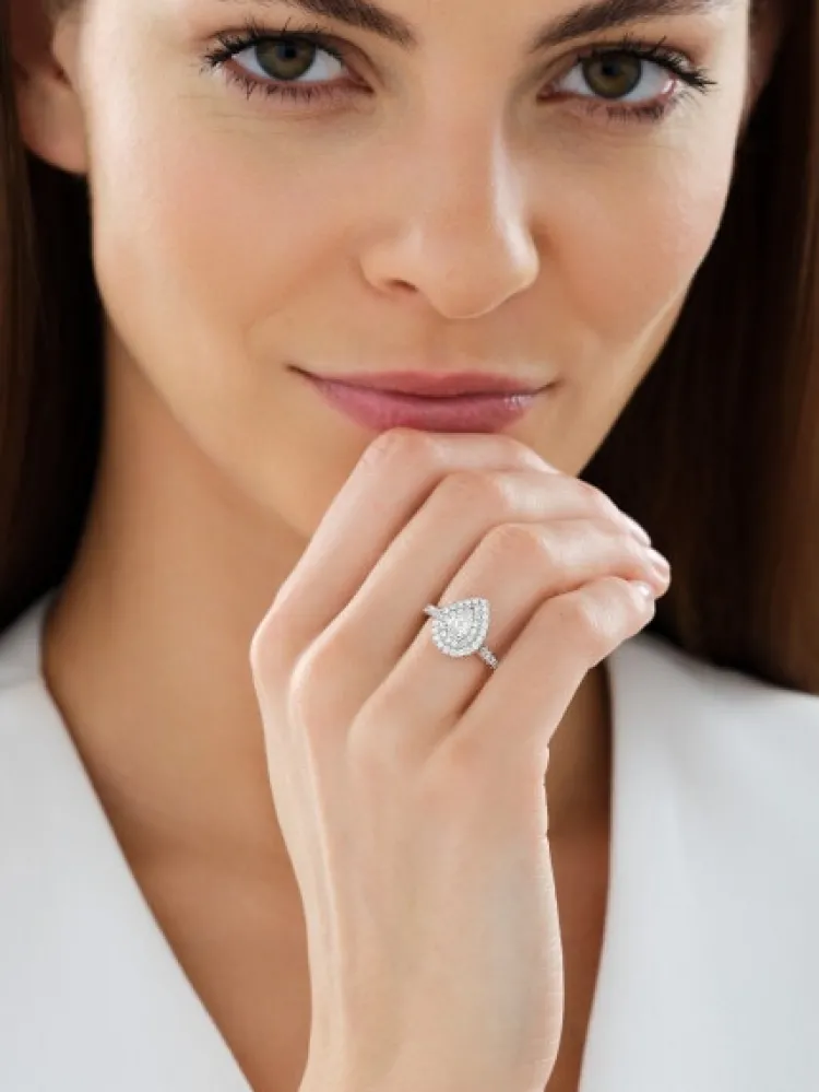 Apart Pierścionek z żółtego i białego złota z diamentami - SI1/H - 1,00 ct - próba 585