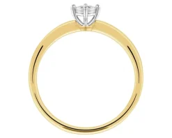 Discount Apart Pierścionek z żółtego i białego złota z brylantem - 0,08 ct - próba 585