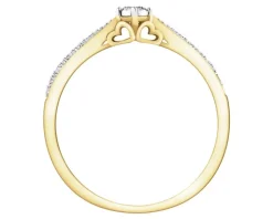 Hot Apart Pierścionek z żółtego i białego złota z diamentami - 0,15 ct - próba 585