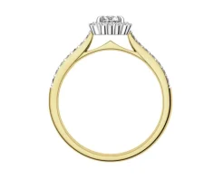 Hot Apart Pierścionek z żółtego i białego złota z brylantami - 0,44 ct - próba 585